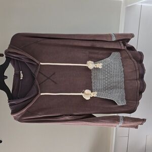 Pol nwot brown hooded top